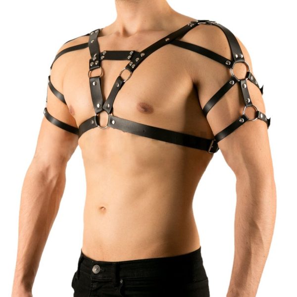 sm men's sex leather bondage strap leather goods sex aids sm conditioning supplies - Image 5