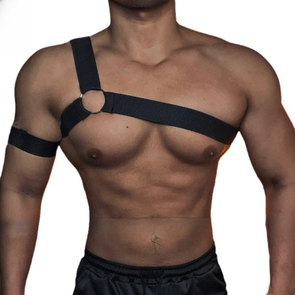 Adult Sex Supplies Men's Restraint Clothes Adjustable Elastic Bound Belt Bound Corset Elastic Restraint - Image 5