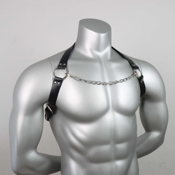 sm Amazon popular punk binding belt personality trendy chain leather chest strap support one-piece delivery - Image 2