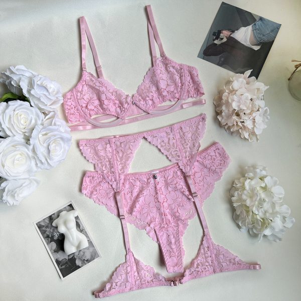 DIER European and American Sexy Intimates Lace Edge Perspective Export Cut Out Suit - Image 6