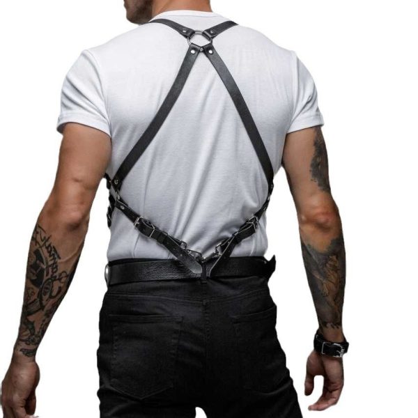 Hot Selling Trendy Men's Leather Belt Body Restraint Shoulder Strap Restraint Diablo Style SM Sexy Leather Strap - Image 9