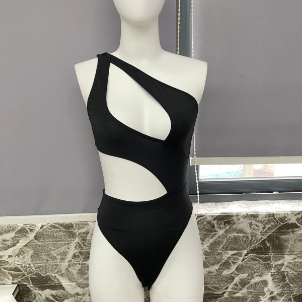 DIER new solid color sexy backless slant shoulder openwork jumpsuit outerwear - Image 6