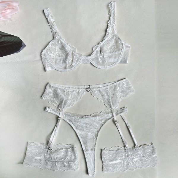 DIER European and American Export  Supply Two-color Lace Sexy Intimates with Steel Ring Set Intimates - Image 9