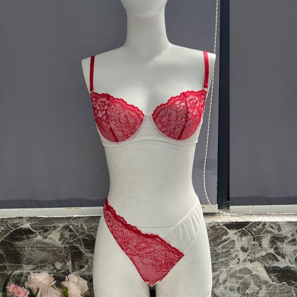 DIER  New Export Color-blocked Lace Mesh Sexy Suit See-through Sexy Two-piece Set for Women - Image 8