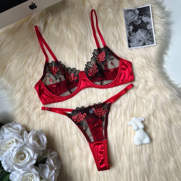 DEIR European and American Sexy Tassel Intimates  Steel Ring Mesh Intimates Set Sexy Kit - Image 6