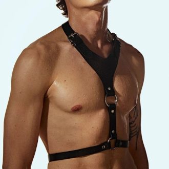 New sm men's sexy leather binding strap belt decoration integrated strap  men's party chest strap