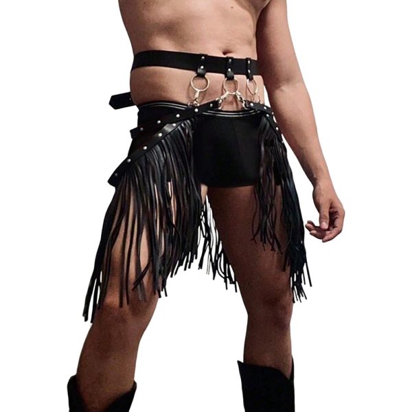 New AliExpress  hot all-match leather tassel restraint belt decorative personality performance skirt - Image 6