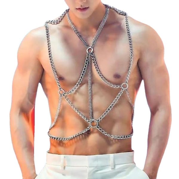 Men's Sexy Body Chain sm Sex Wear Chain Hollow Out Sexy Bundle Flirting Props Body Chain - Image 2