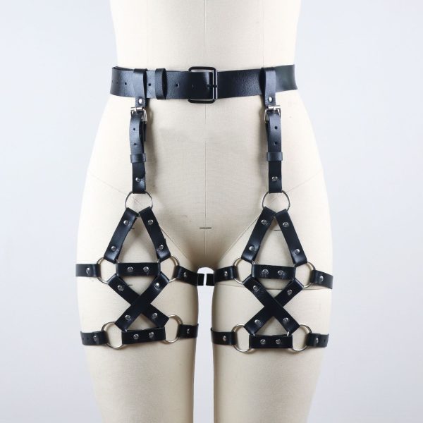 Men's sm adult products leather sexy binding clothes manufacturers hot selling couple sex products leggings binding toys - Image 6