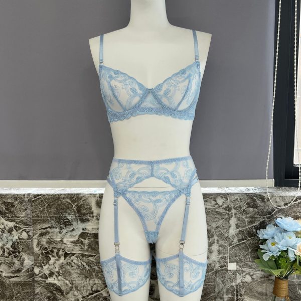 DIER European and American Sexy lingerie Sexy Embroider Kit Superie - Image 7