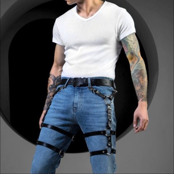 Factory Hot Sale men's sm adult supplies leather sex binding clothes couple sex supplies leg binding toys - Image 4