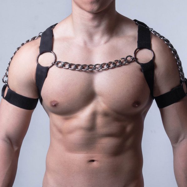 Adult Sex Supplies Men's Restraint Clothes Adjustable Elastic Bound Belt Bound Corset Elastic Restraint - Image 6