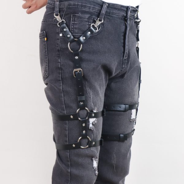 Factory Hot Sale men's sm adult supplies leather sex binding clothes couple sex supplies leg binding toys - Image 7