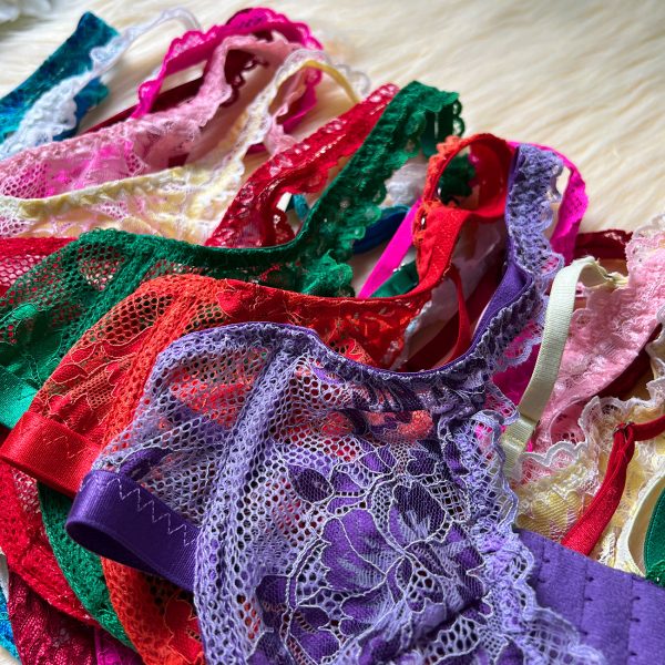 Europe and the United States foreign trade supply  new two-color lace sexy underwear with steel ring set underwear - Image 19