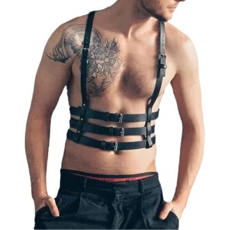 Adult Sex Supplies Men's Bondage Clothes SM Bundle Passion Sex Props Three Rows Adjustable Strap Spot