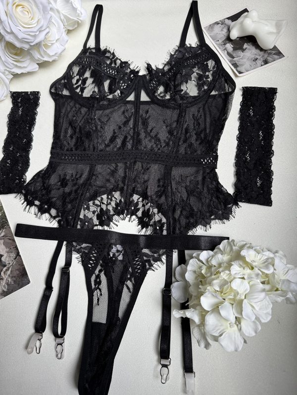 DIER  sexy underwear explosion jumpsuit lace European and American sexy suit underwear - Image 7