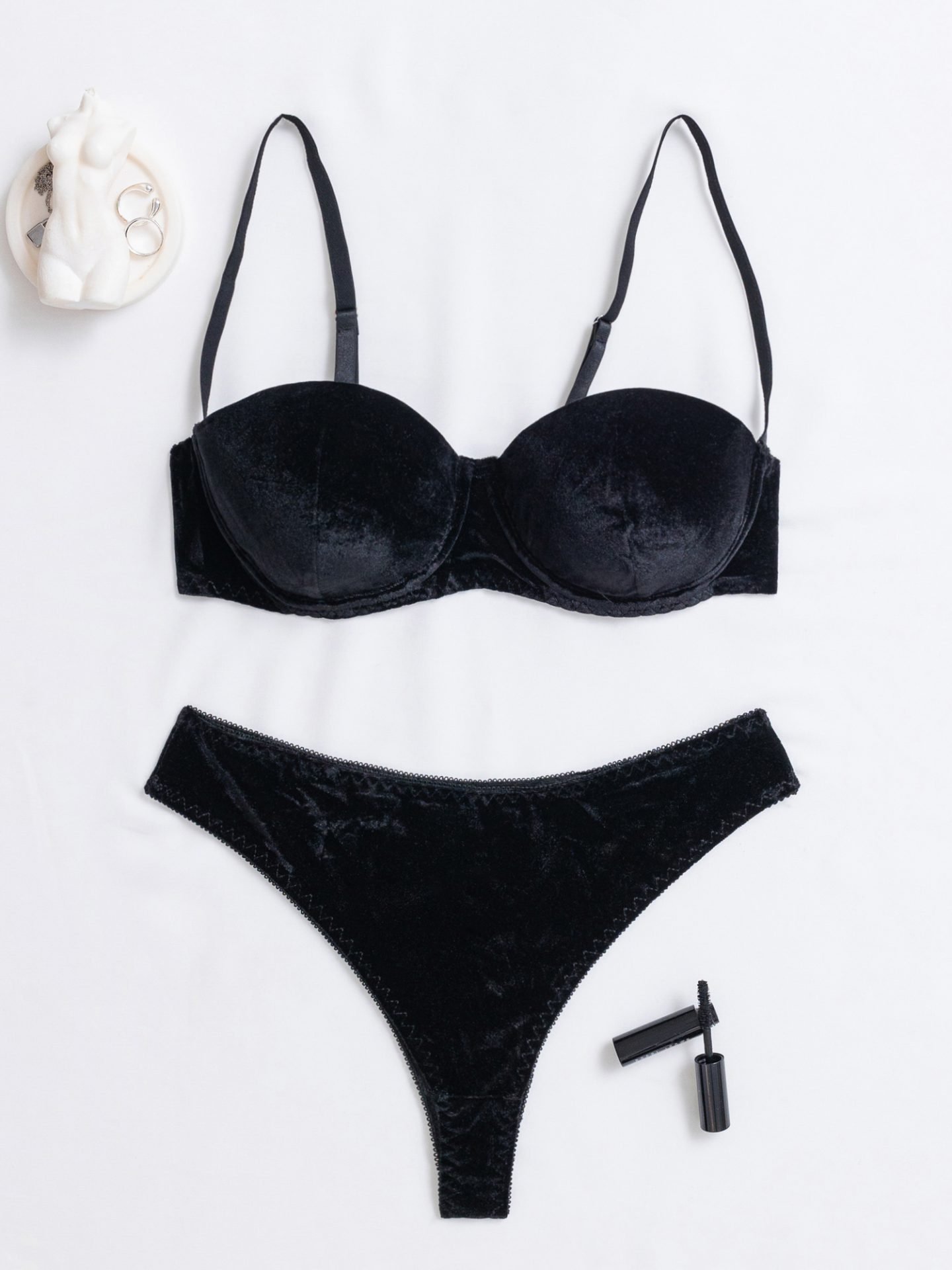 Sexy Suede Lingerie Set: European Style Push-Up Bra & Panty - Image 6