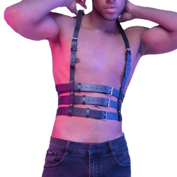 Adult Sex Supplies Men's Bondage Clothes SM Bundle Passion Sex Props Three Rows Adjustable Strap Spot - Image 6