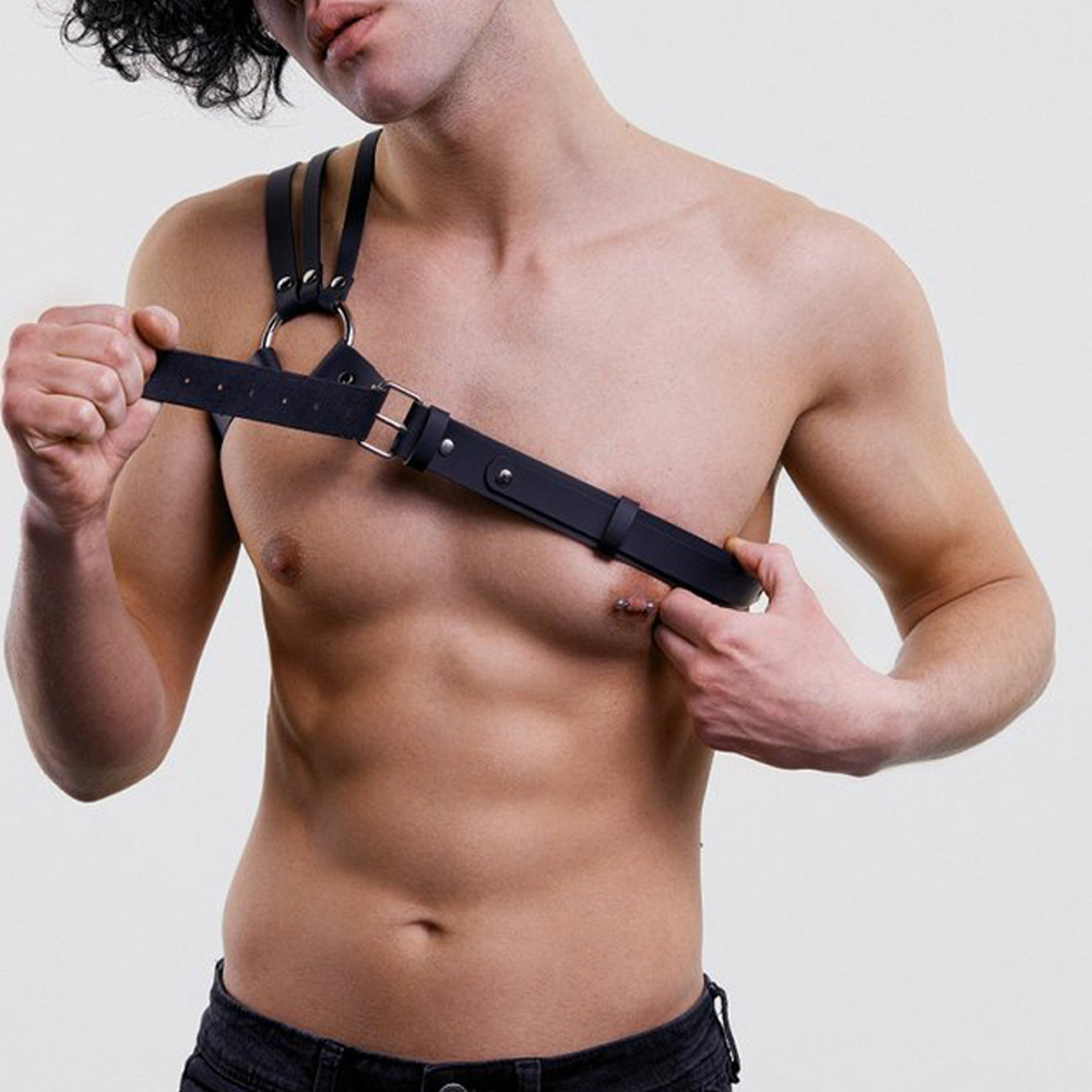 sm men's sexy leather strap men's wear sexy alternative training sex toys spot - Image 3