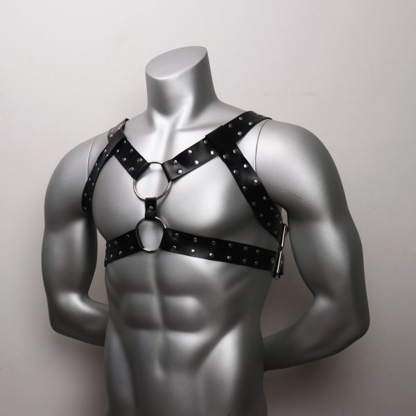 New European and American Strap Men's Personalized Leather Sling Pants Clip Casual All-match Decorative Shackle Shoulder Strap - Image 4