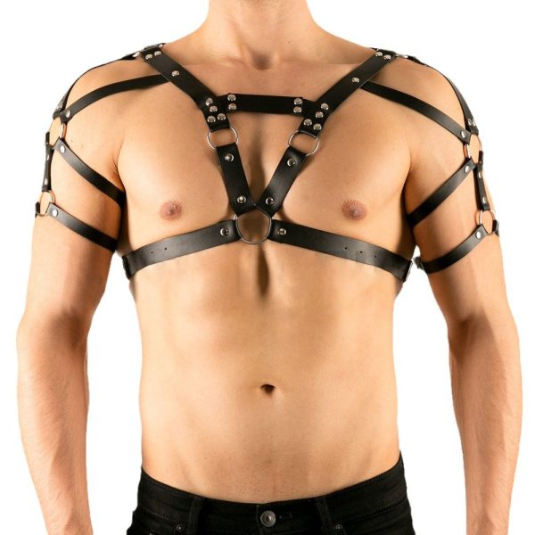 sm men's sex leather bondage strap leather goods sex aids sm conditioning supplies spot - Image 5