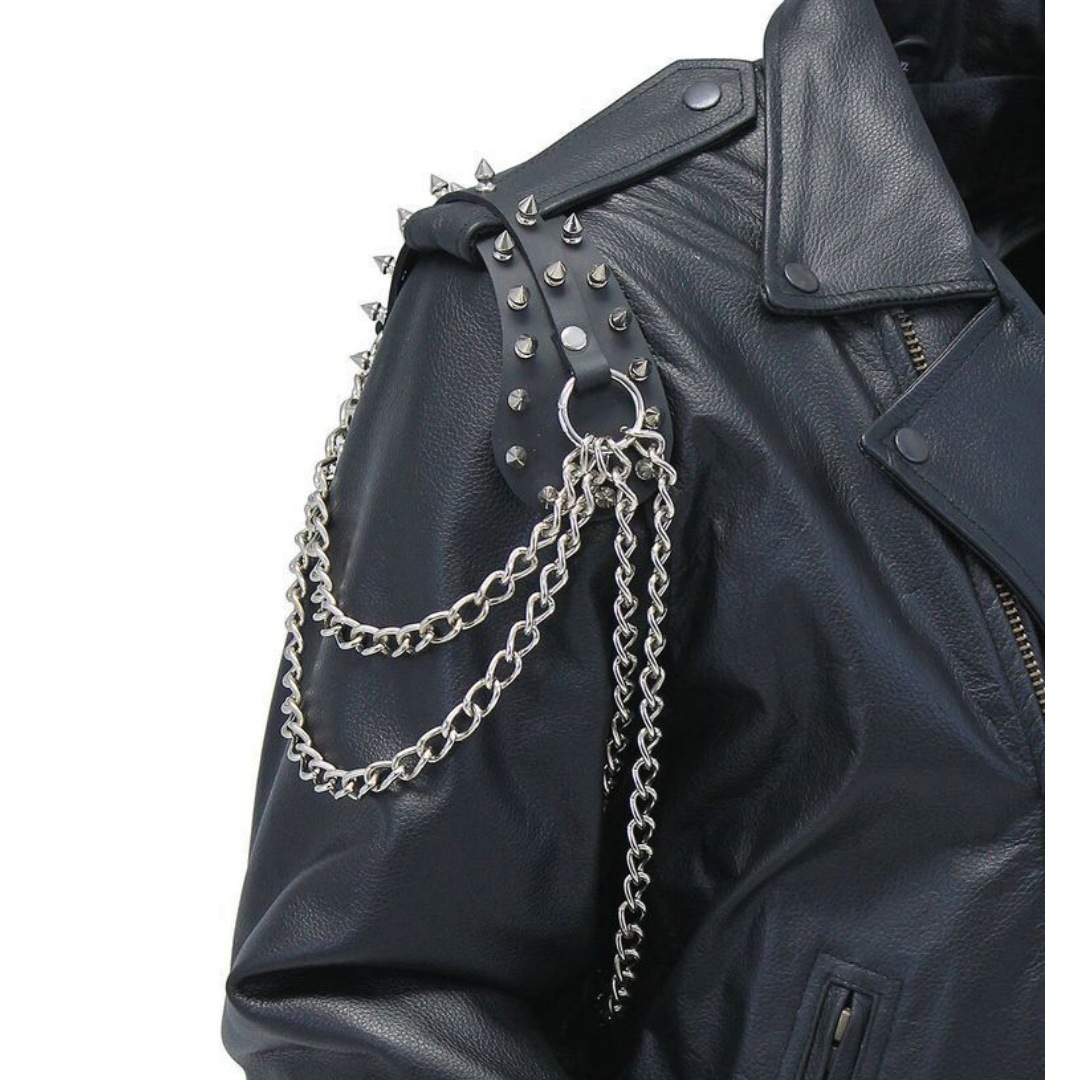 European and American punk quartz cone-shaped rivet leather personality interesting shoulder strap