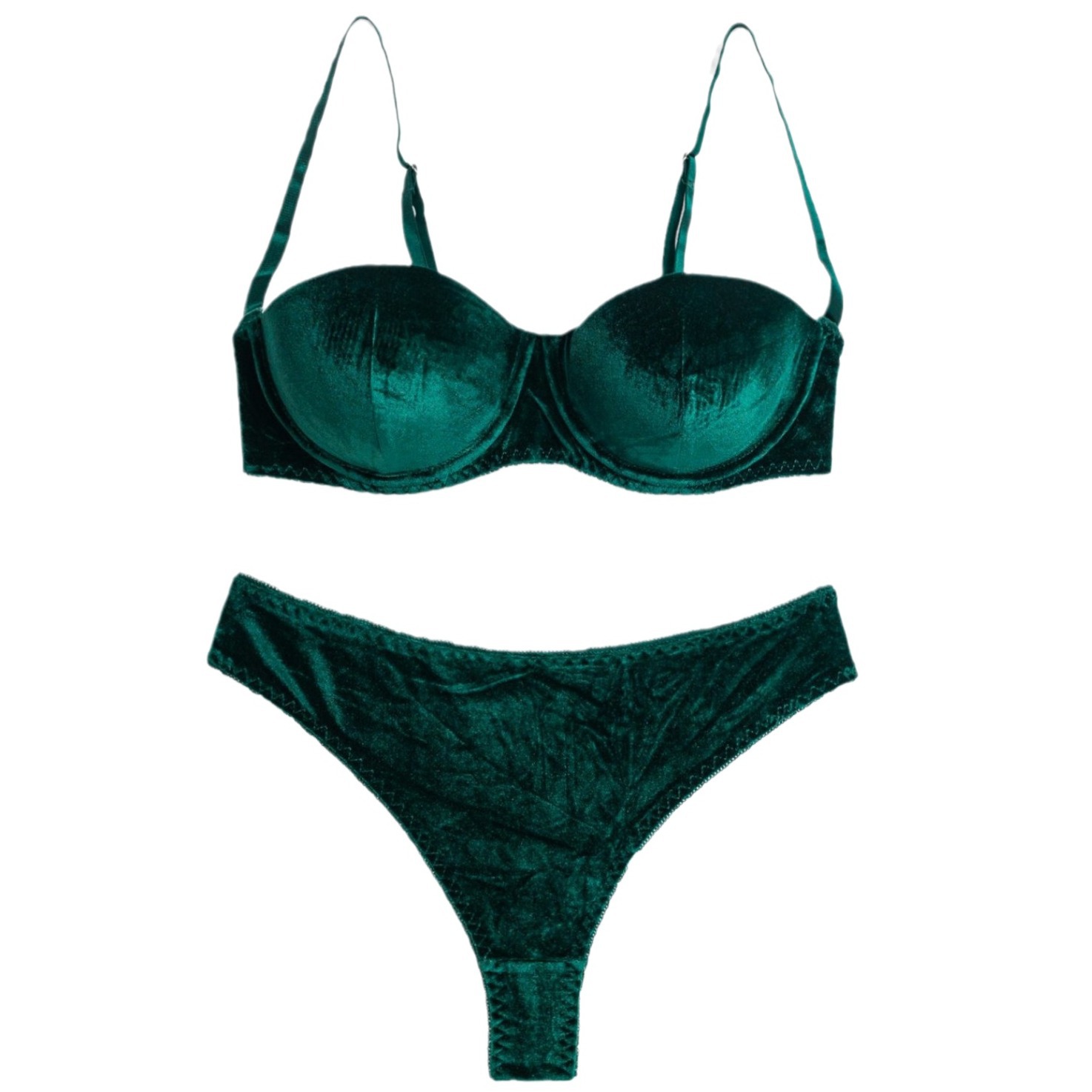 Sexy Suede Lingerie Set: European Style Push-Up Bra & Panty - Image 5