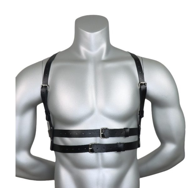 Amazon men's sexy leather strap SM fun binding props stage performance wearing props - Image 5