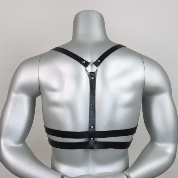 Amazon men's sexy leather strap SM fun binding props stage performance wearing props - Image 2
