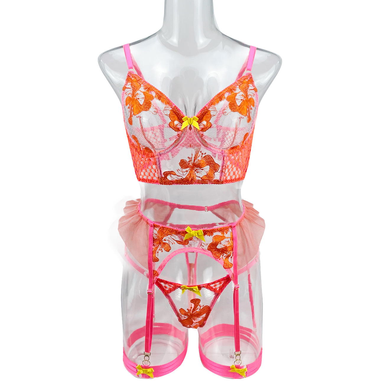 DIER Embroidered Lingerie Set: European Mesh Underwear for Women - Image 7