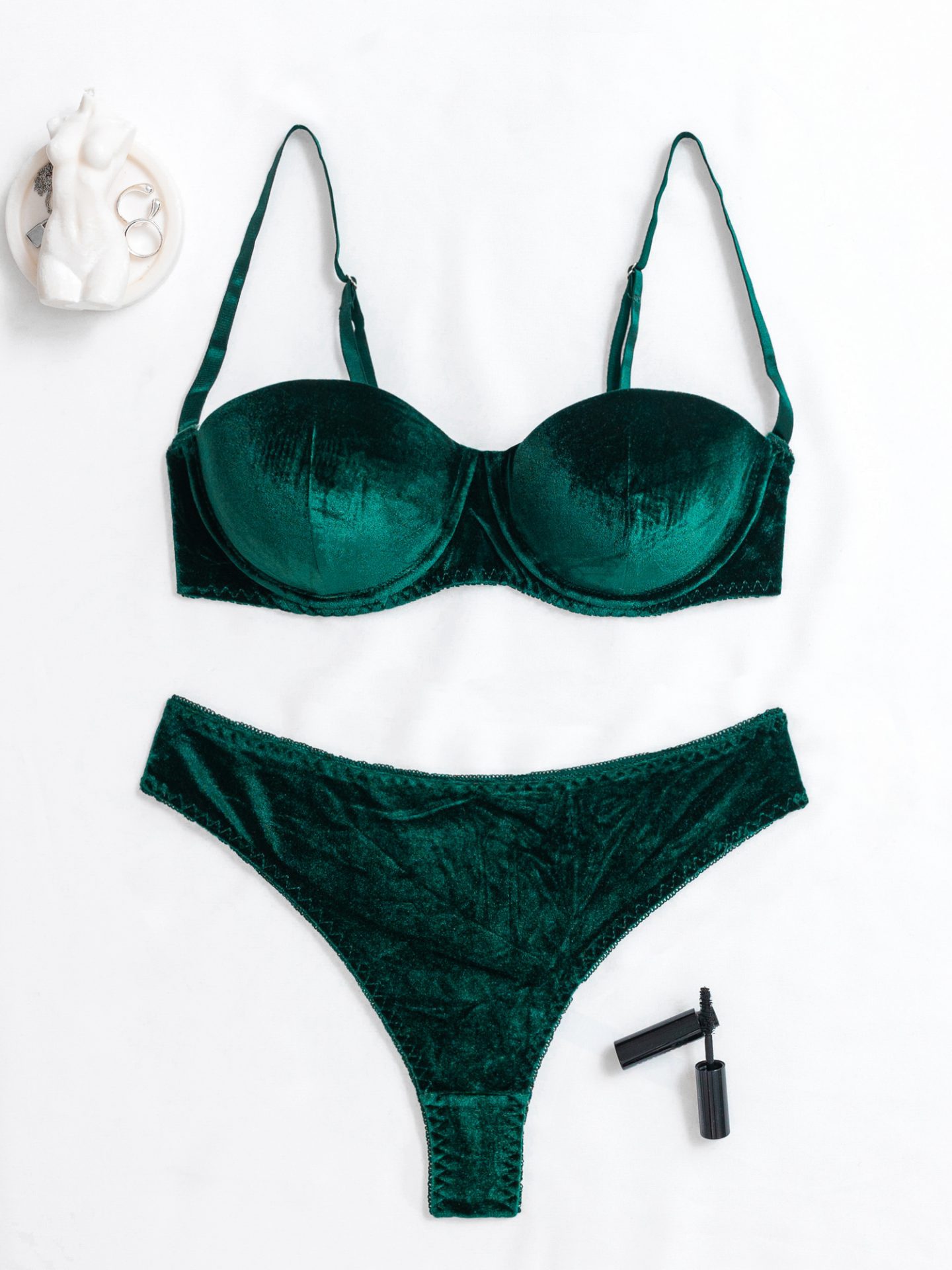 Sexy Suede Lingerie Set: European Style Push-Up Bra & Panty - Image 7