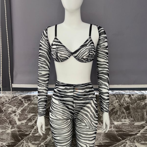 DIER European and American Zebra Pattern Sexy Intimates New Zebra Pattern Sexy Intimates Sexy Kit - Image 7
