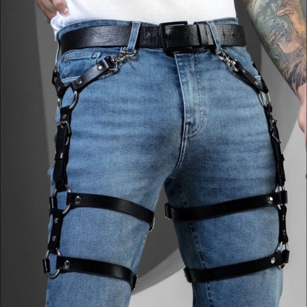 Factory Hot Sale men's sm adult supplies leather sex binding clothes couple sex supplies leg binding toys - Image 2