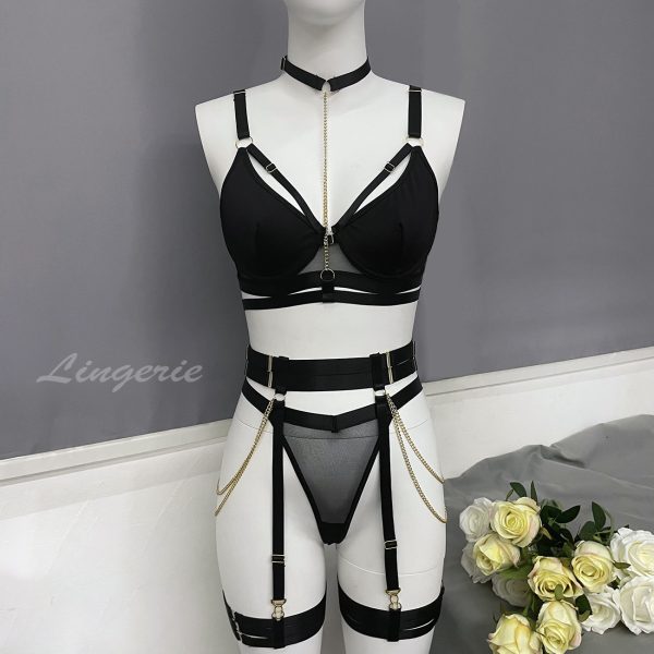 DIER  New Style Sexy Underwear Multi-piece Set Chain Garter Belt Sexy Pack - Image 7