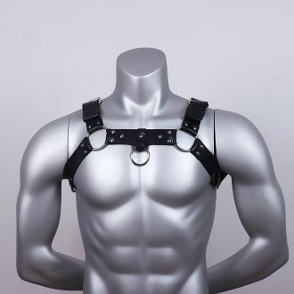 Men's bar sexy binding clothing leather bar supplies alternative fierce men's performance sm props one-piece delivery