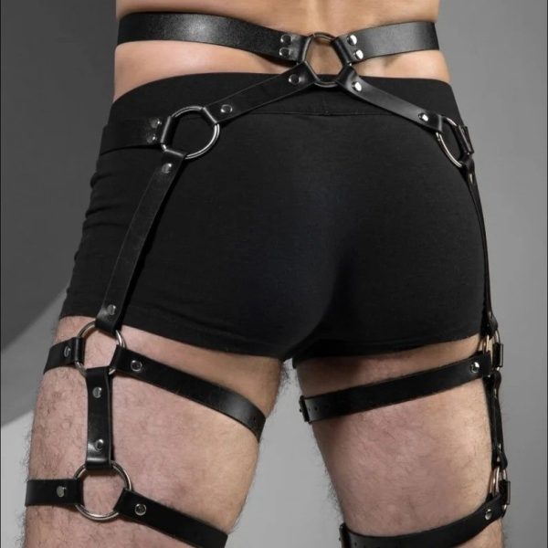 Hot sale  foreign trade belt accessories leg ring hanging pants leather pendant thigh strap men's and women's leather garter - Image 14