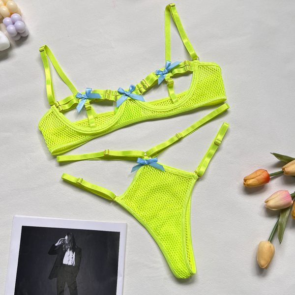 DIER European and American explosives fashion stitching strap complex heavy craft underwear 4-piece set - Image 6