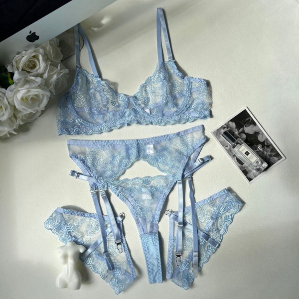 DIER European and American Sexy lingerie Sexy Embroider Kit Superie - Image 6