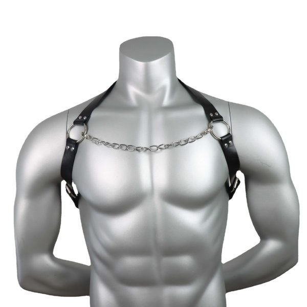 sm Amazon popular punk binding belt personality trendy chain leather chest strap support one-piece delivery - Image 5