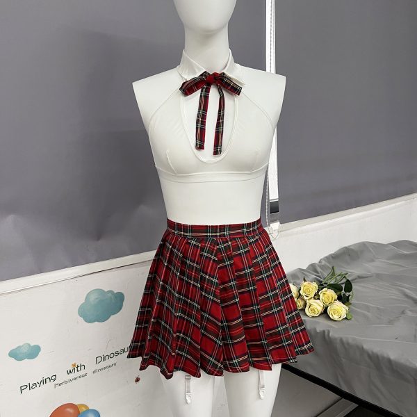 DIER teacher cosplay naughty dress see-through skirt mesh underwear jk uniform clothes playful underwear fun bra - Image 7