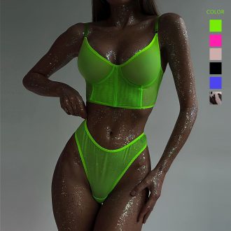 DIER Foreign Trade Hot Sexy Lingerie Sexy Perspective 2 Piece Set