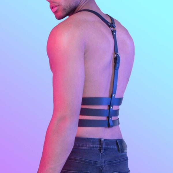 Adult Sex Supplies Men's Bondage Clothes SM Bundle Passion Sex Props Three Rows Adjustable Strap Spot - Image 4