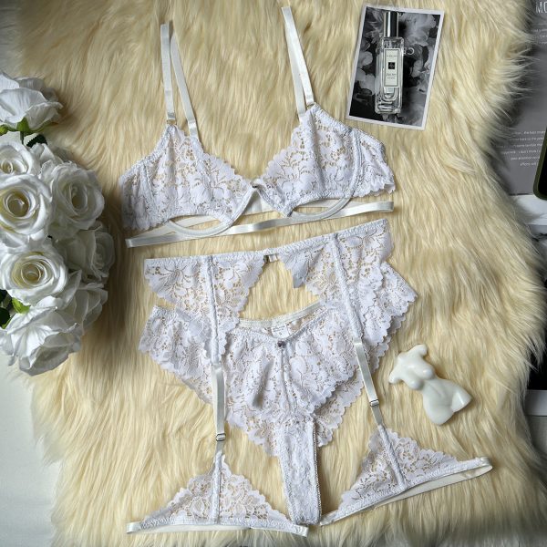 DIER European and American Sexy Intimates Lace Edge Perspective Export Cut Out Suit - Image 7