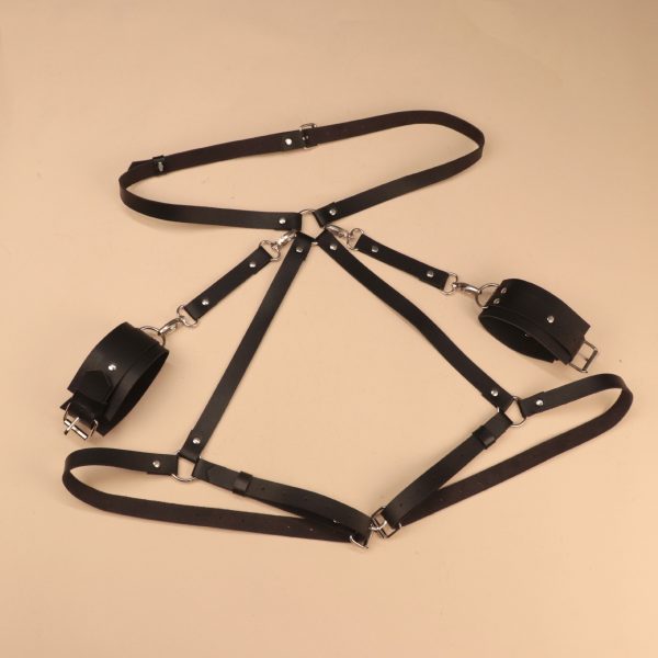 European and American sexy leather strap sexy personality leather body binding belt female wear adult sex equipment batch - Image 7