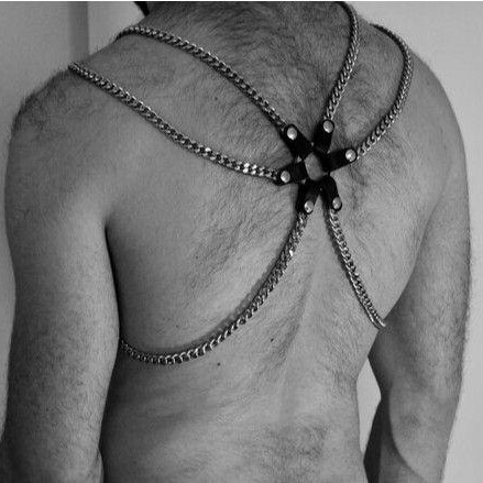 sm Men's Sexy Body Chain Sexy Bondage Sex Wear Equipment Flirting and Training Props Spot - Image 2