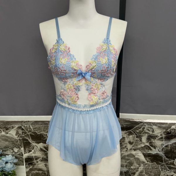 DIER European and American cute pink lady embroidered one-piece baby underwear suit - Image 7
