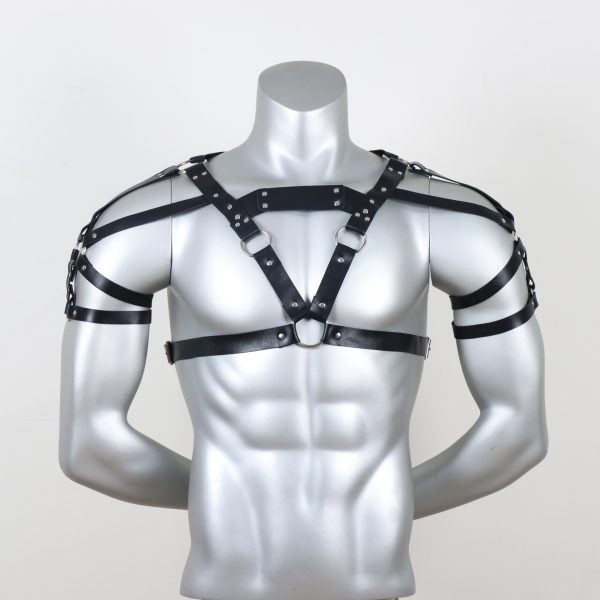 sm men's sex leather bondage strap leather goods sex aids sm conditioning supplies - Image 2