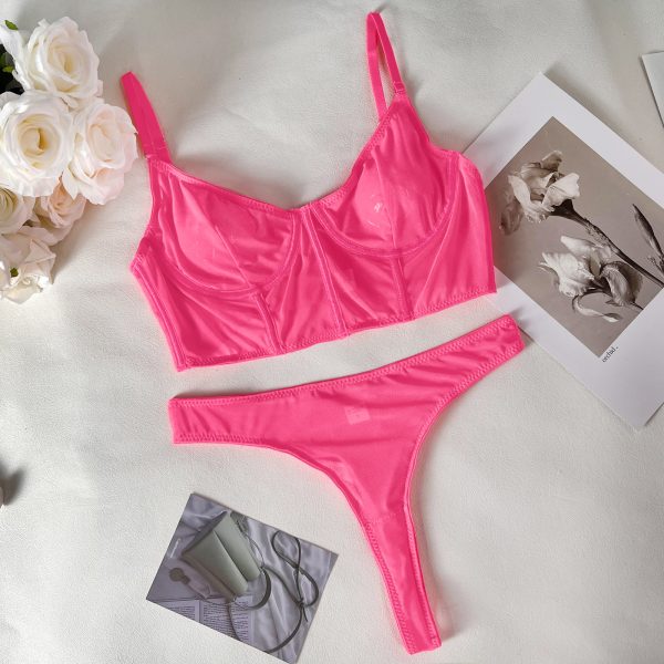 DIER Foreign Trade Hot Sexy Lingerie Sexy Perspective 2 Piece Set - Image 7