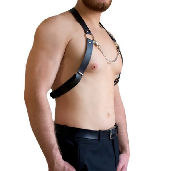 sm Amazon Explosive Punk Strap Belt Personalized Trendy Chain Leather Chest Belt Men's Sex Leather - Image 3