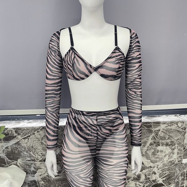 DIER European and American Zebra Pattern Sexy Intimates New Zebra Pattern Sexy Intimates Sexy Kit - Image 8